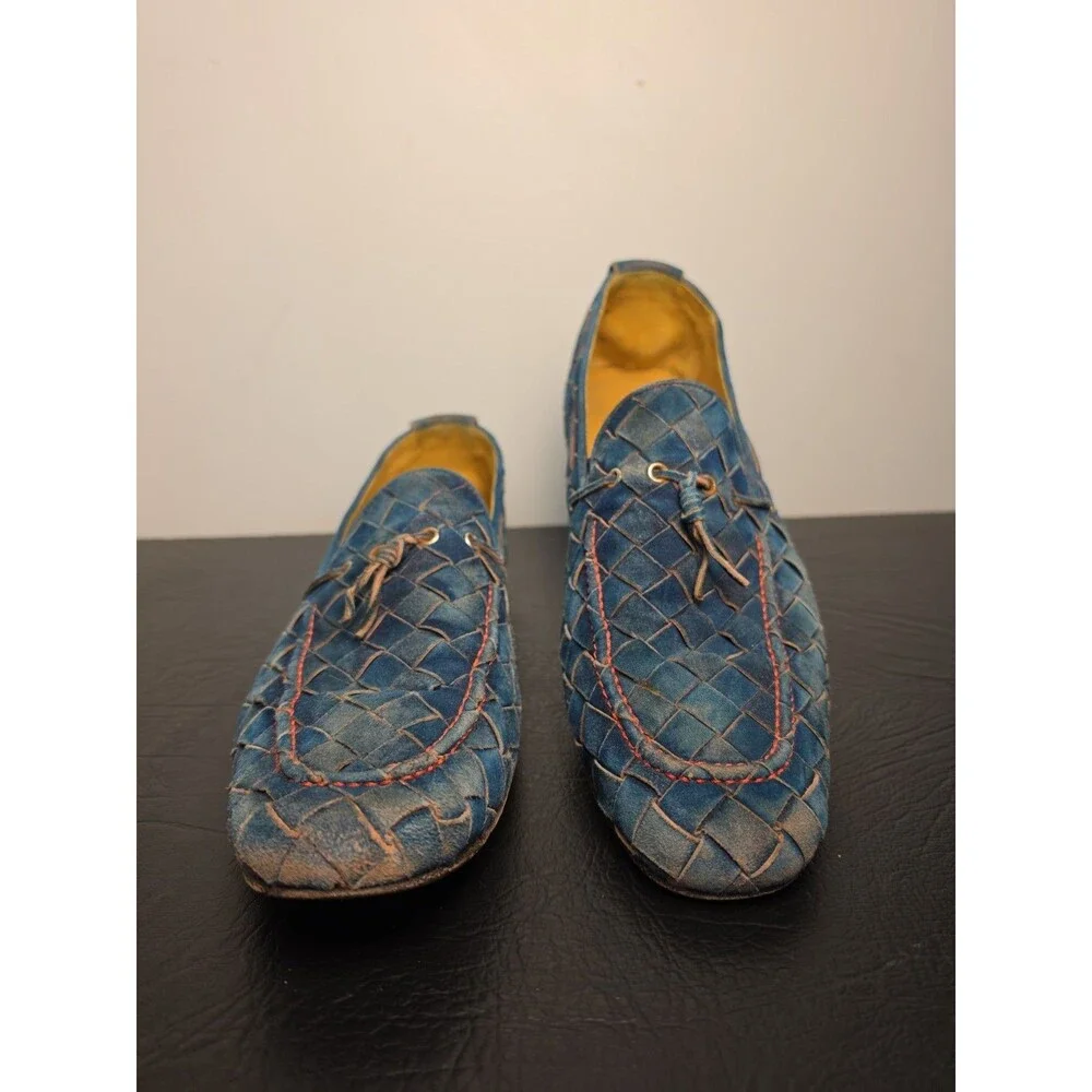 Donald J Pliner VINCE‑MAMA Navy Wash Suede Loafer – Made in Italy – M14– Rare